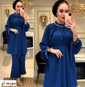 مانتو شلوار زنانه ابروبادی رنگ موردنظررابپرسید مدل ست مروارید فریسایز 46