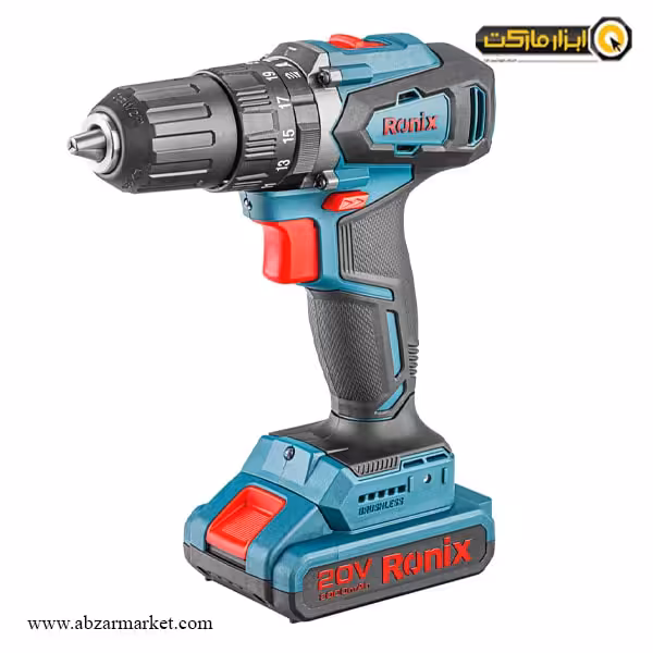 دریل شارژی چکشی رونیکس براشلس لیتیوم 20 ولت مدل 8900K