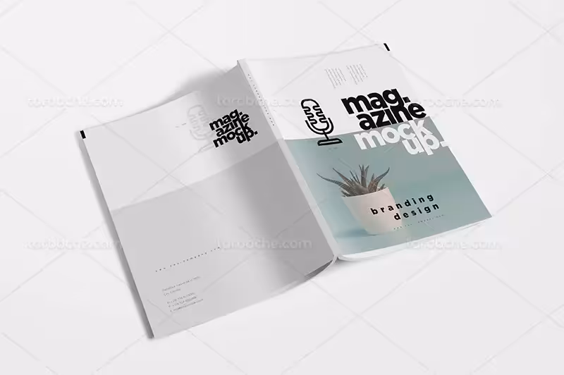 موکاپ لایه باز مجله PSD | گرافیک با طعم تربچه