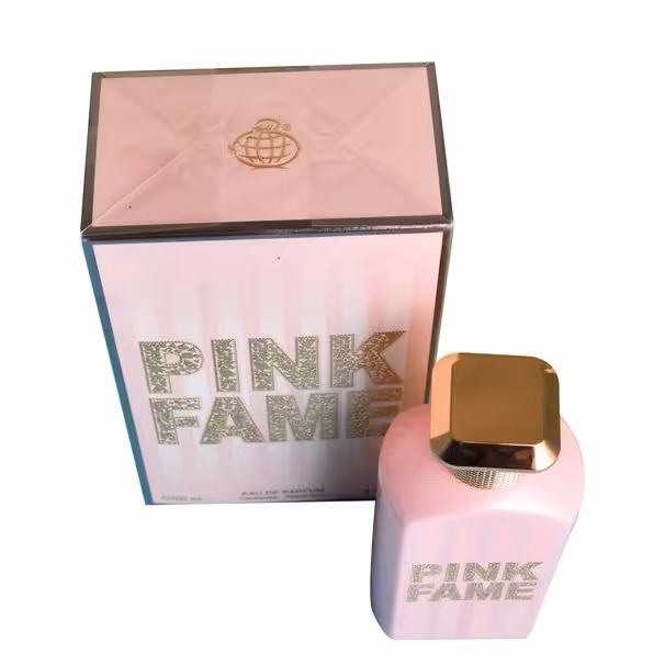 ادکلن زنانه فراگرنس ورد مدل پینک pink fame فم حجم 100 میل