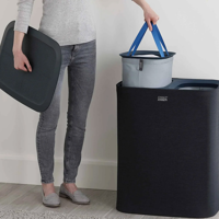 سبد لباس رختکن جوزف جوزف 90 لیتری مدل توتا مشکی Joseph Joseph Tota Black Laundry Separation Basket, 90 l
