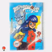 دفتر مشق 50 برگ سیمی طرح دختر کفشدوزکی جلد طلقی آپادانا