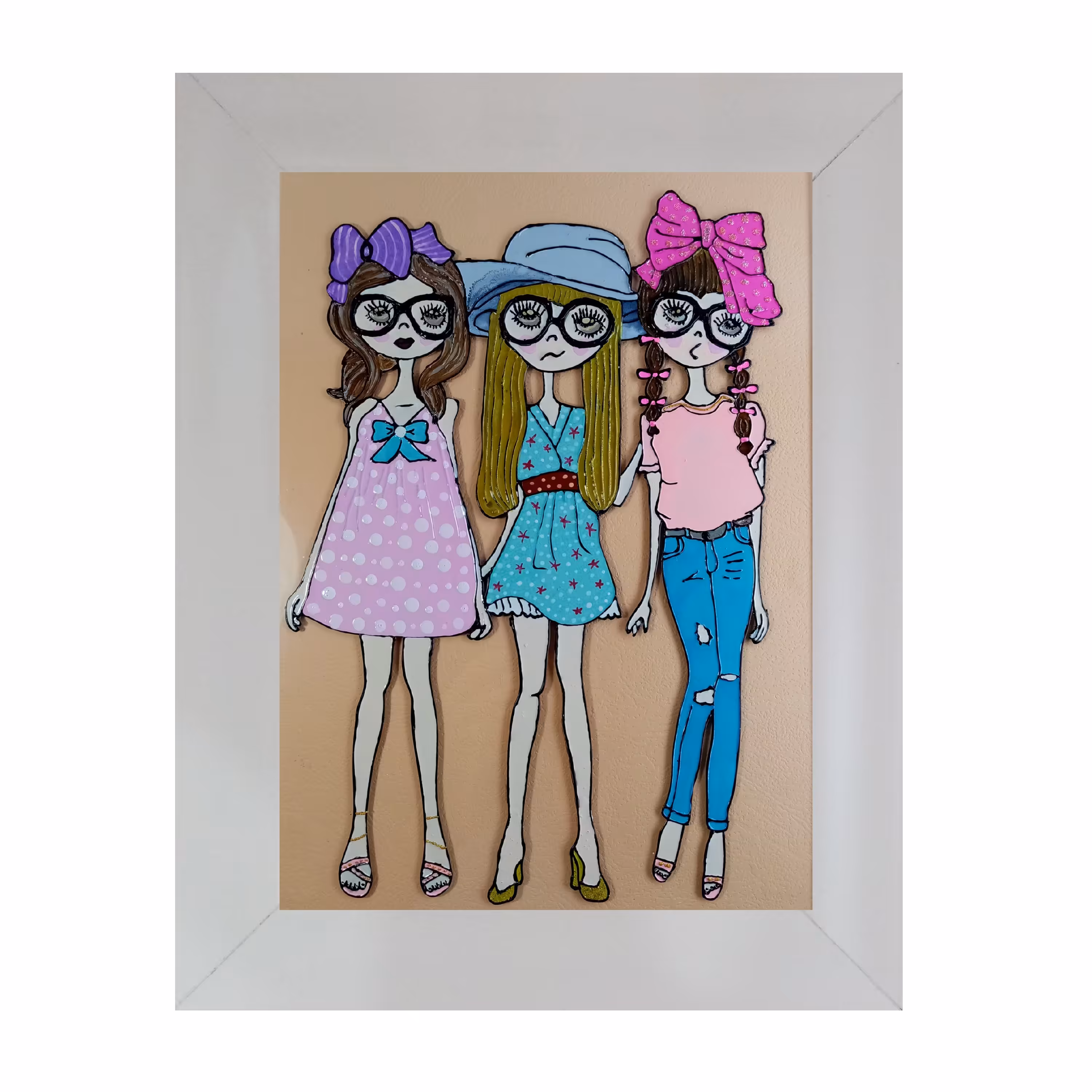 تابلوی ویترای طرح دختران شرور