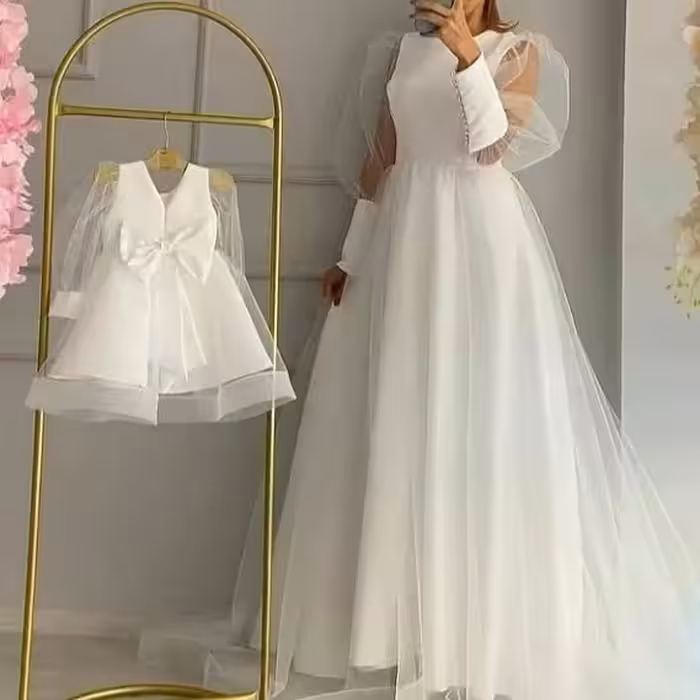 ست مادر دختری سفید