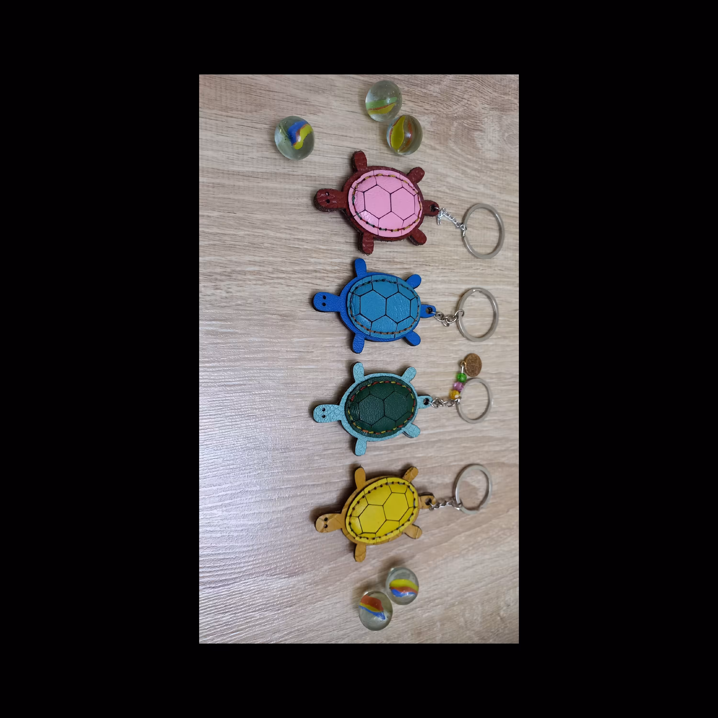 جا کلیدی طرح لاک پشت در رنگ های متنوع با چرم طبیعی