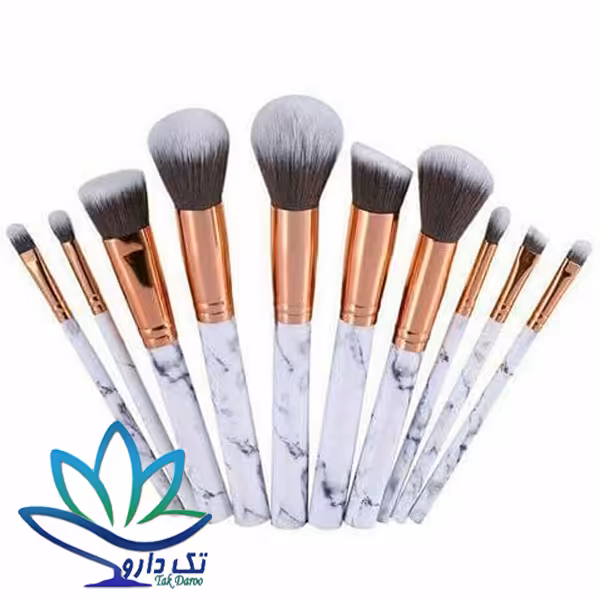 ست براش آرایشی 10 عددی طرح سرامیک
