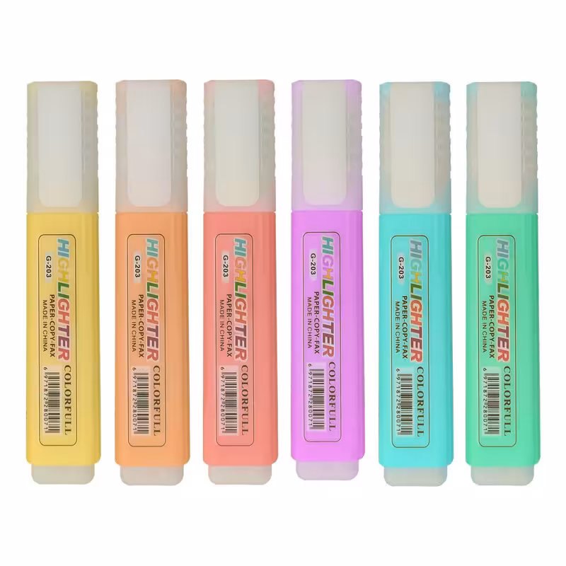 ماژیک علامت گذار کد G-203 بسته 6 عددی