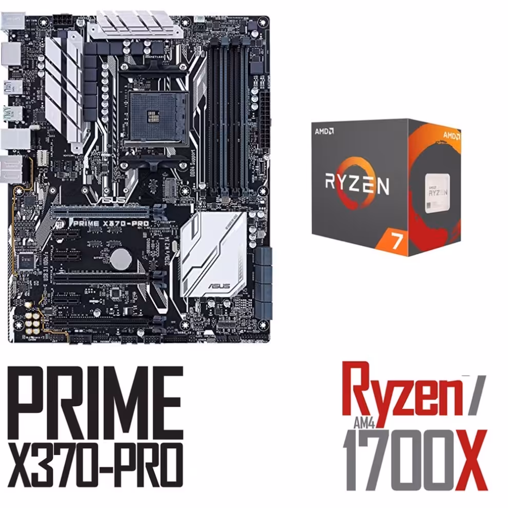 باندل پردازنده  AMD Ryzen 7 1700X   مادربورد ASUS X370 PRO
