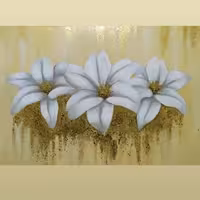 نقاشی رنگ روغن 50در70 ورق طلا نقاشی