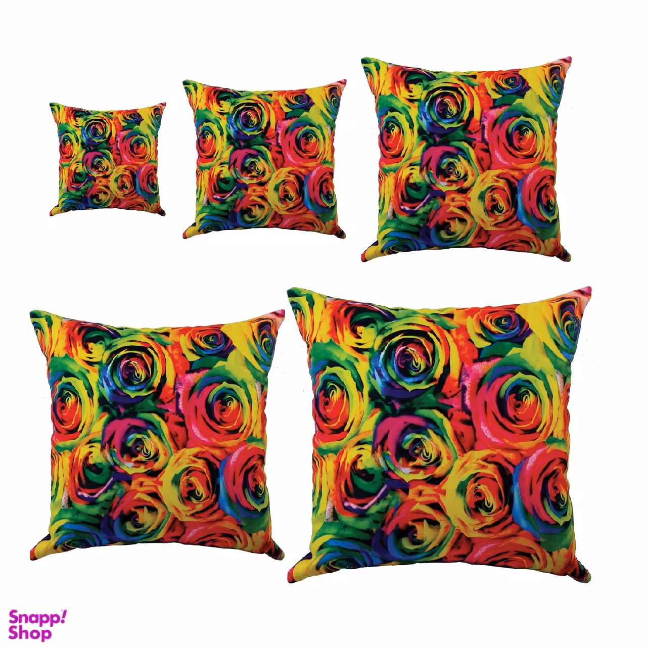 کوسن رنس کد S5-10008 مجموعه 5 عددی کوچک تا بزرگ چند رنگ