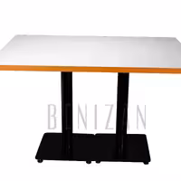 میز بارسا( دو پایه)  رویهmdf با روکش پلاستیک( وکیوم شده و 16 میل)( پس کرایه)