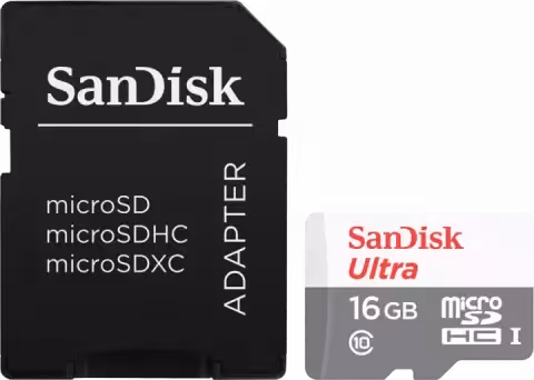 مموری کارت 16 گیگابایت Sandisk مدل ULTRA همراه با آداپتور