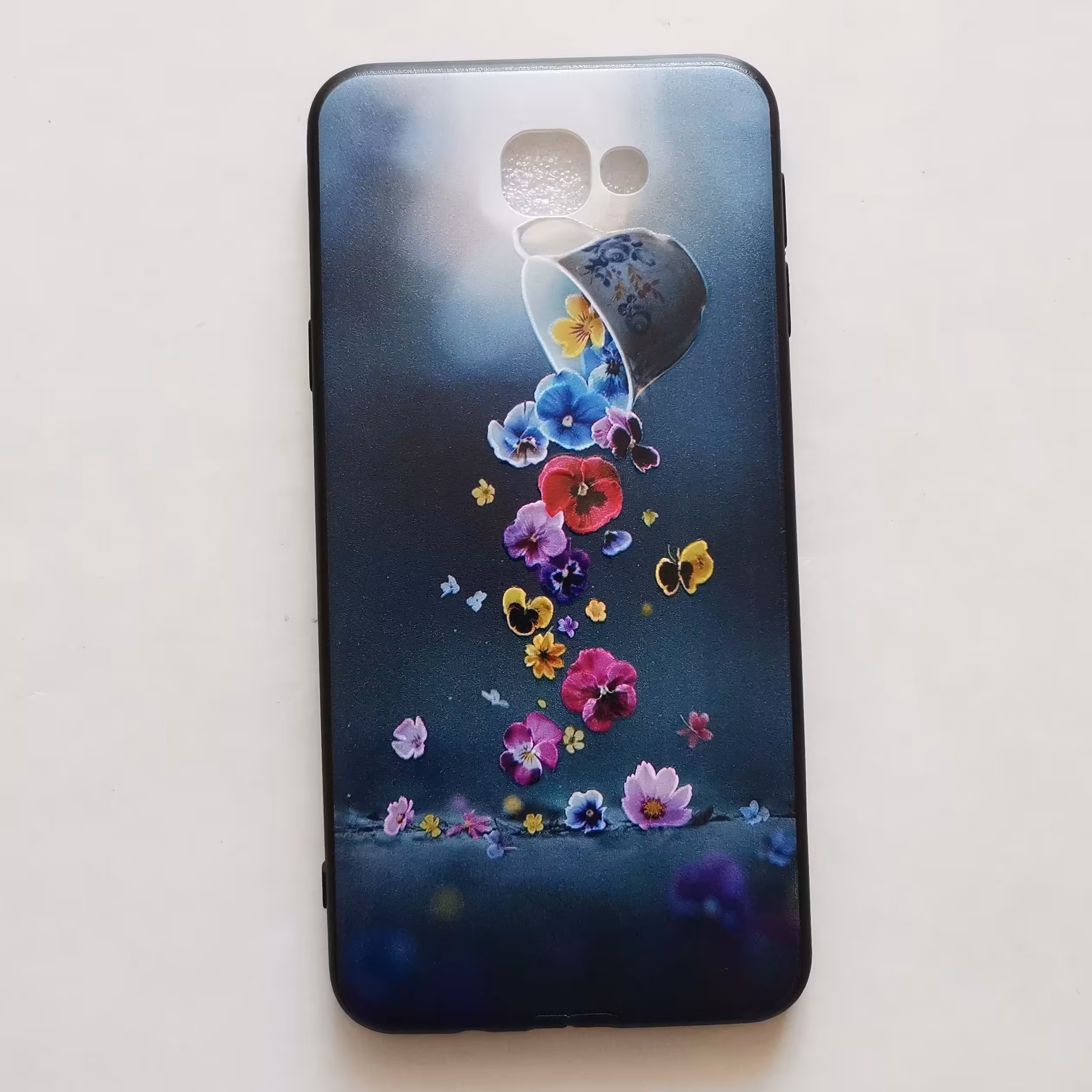 قاب طرحدار  گل ریز گوشی سامسونگ J5 prime 