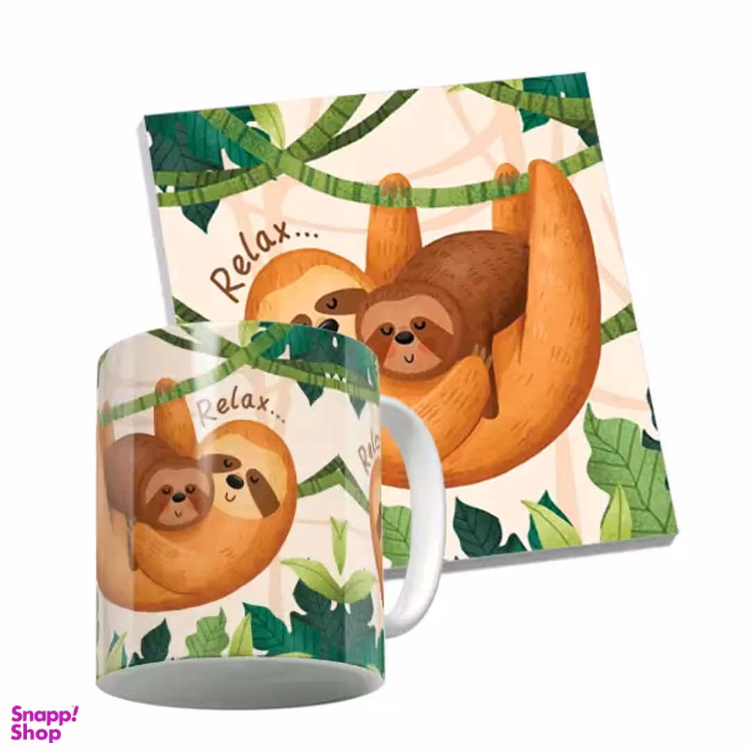 تابلو شاسی مدل تنبل به همراه لیوان