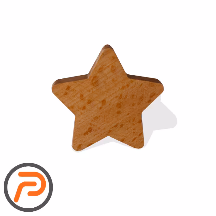 دستگیره چوب راش مدل ستاره