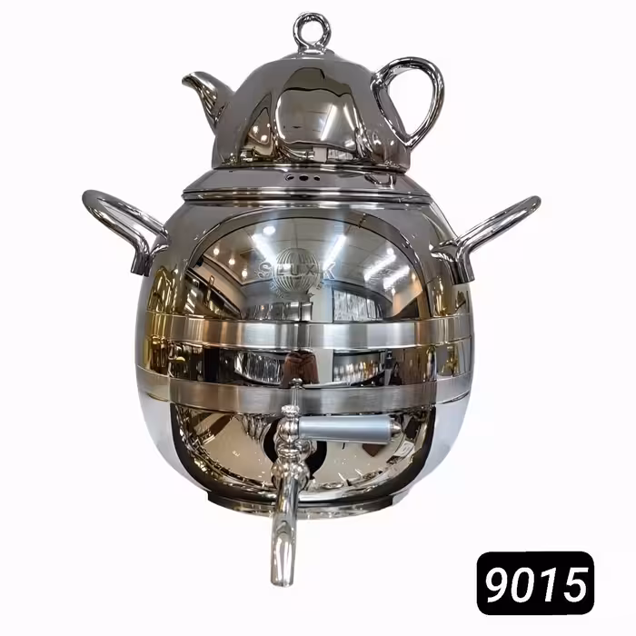 کتری قوری استیل کف چدن 9015( اس لوکس)