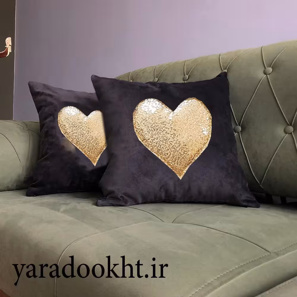 کاور کوسن مخمل طرح لاو پولکی مجموعه دو عددی