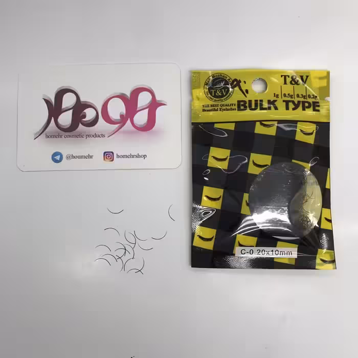 مژه بالک مدل C مخصوص کاشت کلاسیک تی اند وی T&amp;V - 10MM