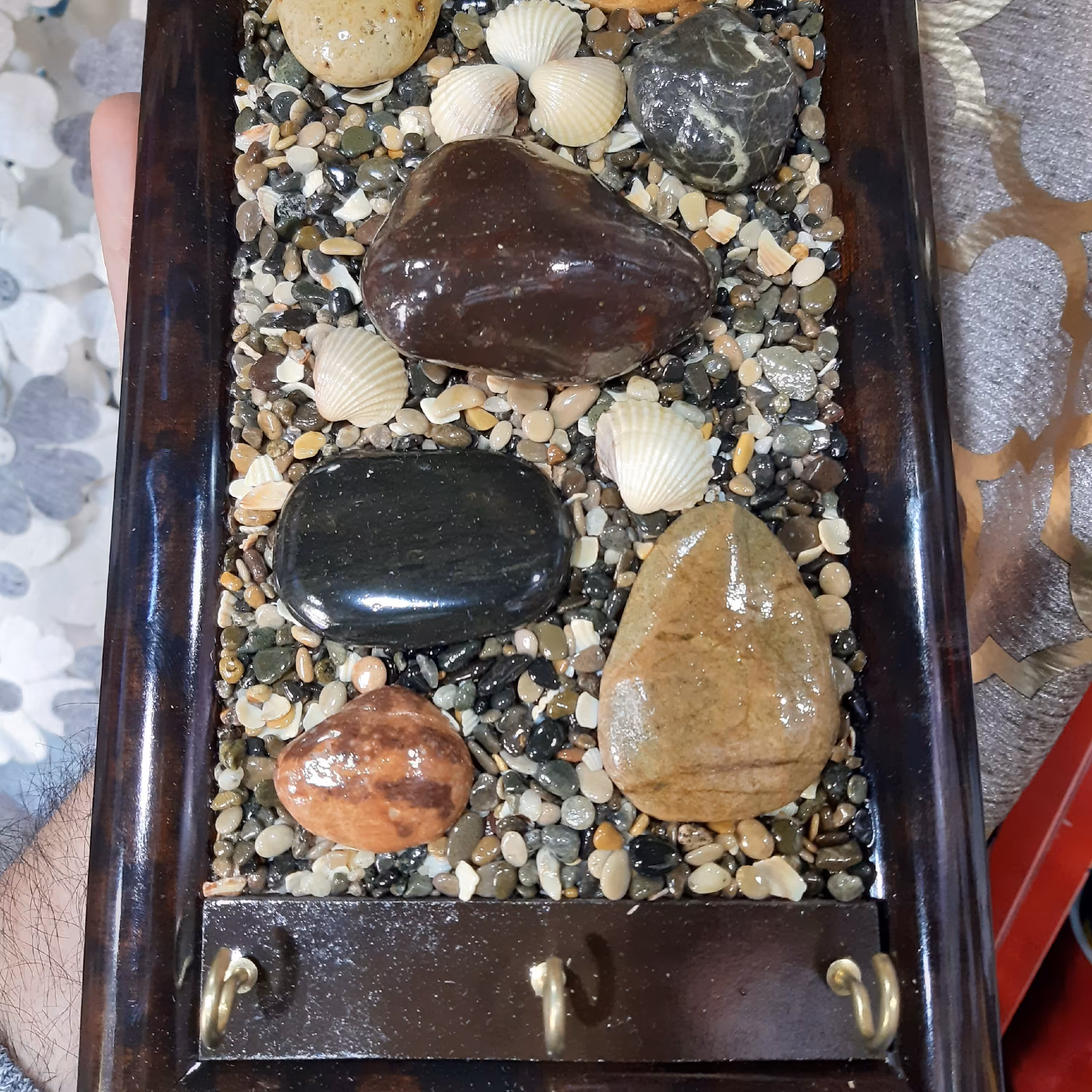 جاکلیدی دیواری سنگ و صدف