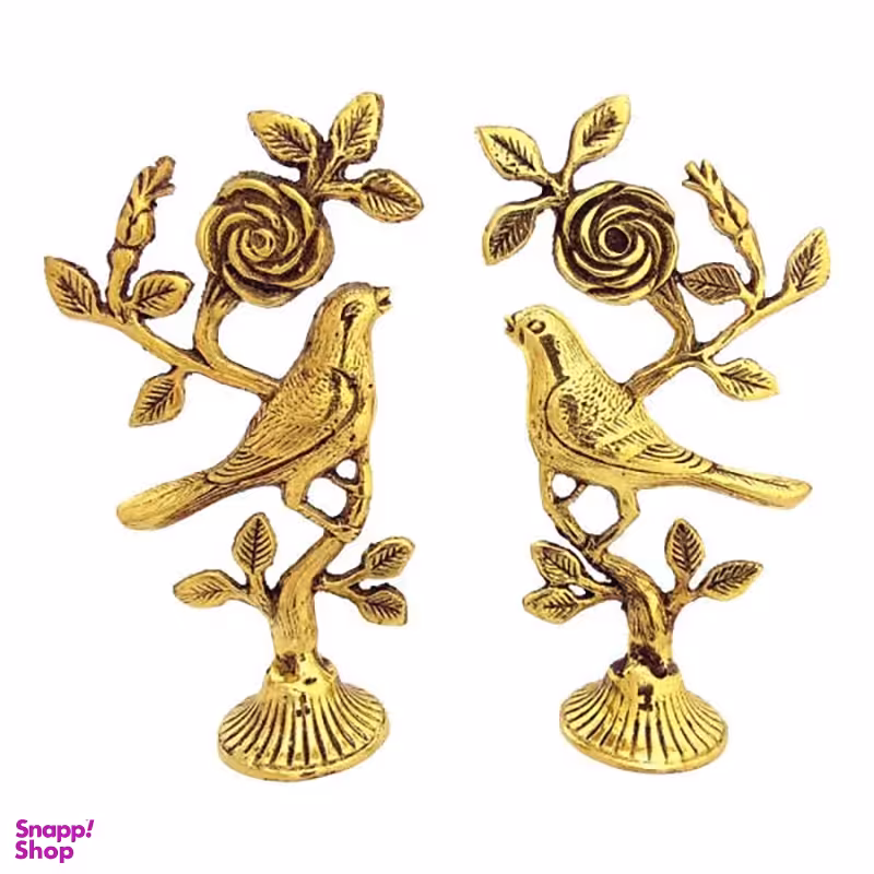 مجسمه مدل گل رز و بلبل کد 1255 مجموعه 2 عددی