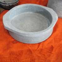 تابه سنگی دسته دار  سنگ طبیعی یک تیکه با هدیه
