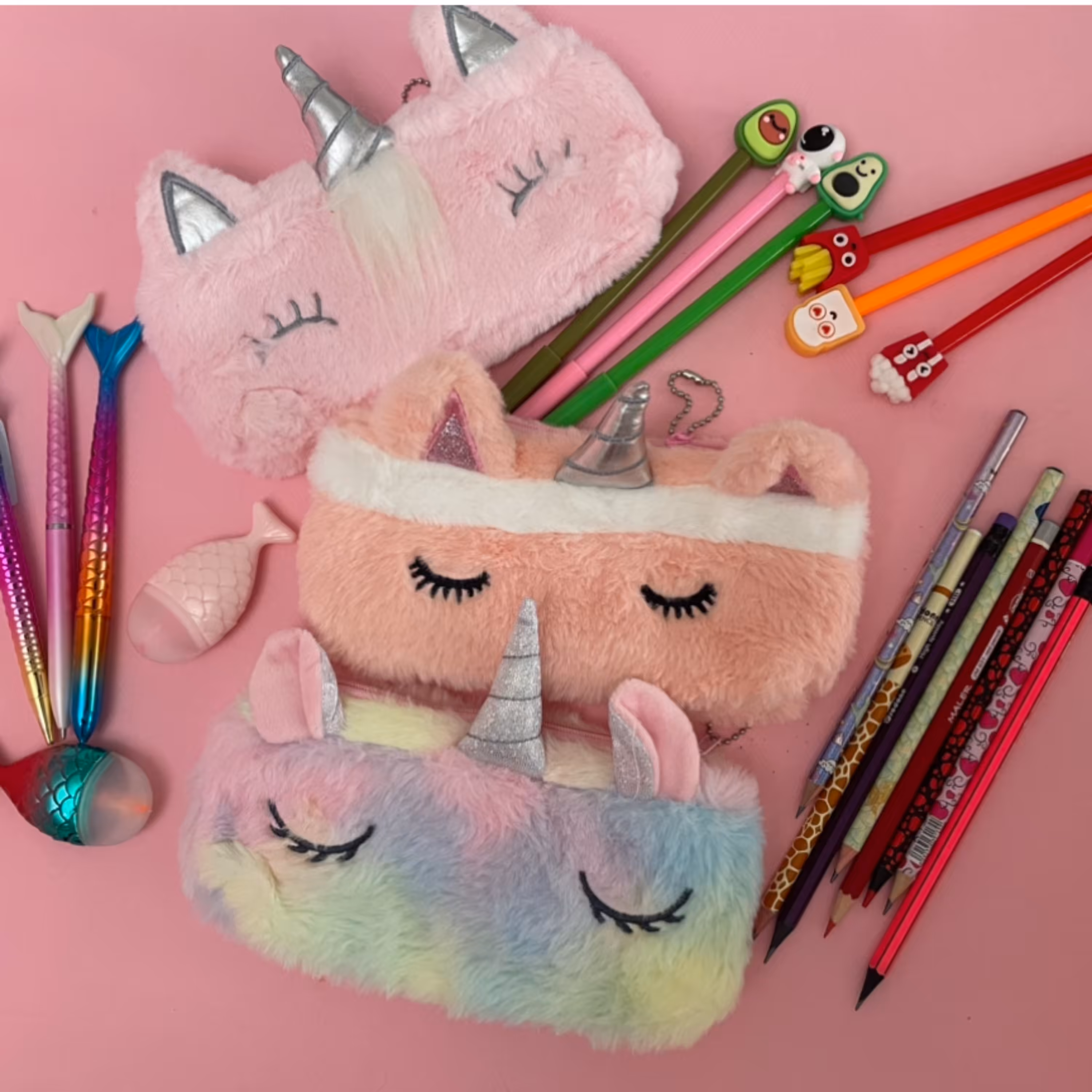 جامدادی کیوت پولیشی یونیکورن ناز کیفیت عالی استر دوزی. و گلدوزی شده لمه دار نرم