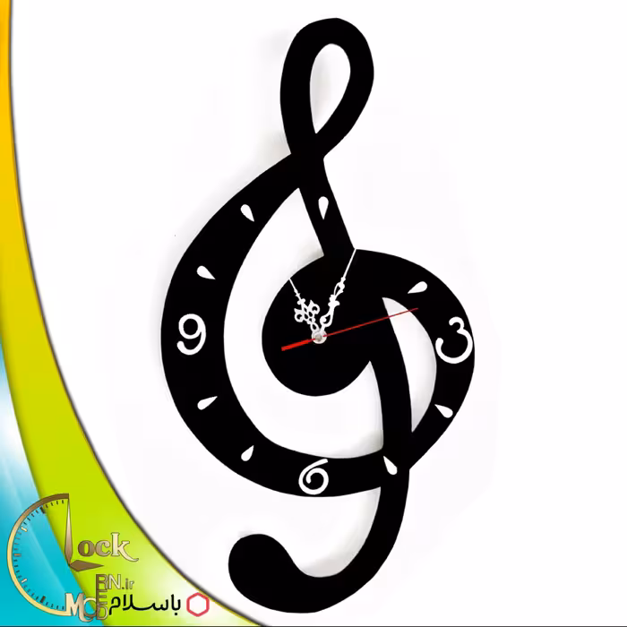 ساعت دیواری طرح نت موسیقی کد 307