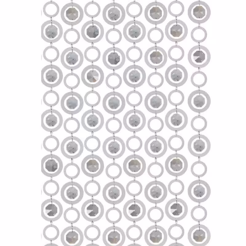 پرده آویز ترکیبی چوب و کریستال مدل رویا عرض50 ارتفاع 100 سانتیمتر(سفید)