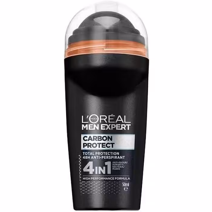 مام رول 4in1 ضد تعریق مردانه لورال Loreal مدل CARBON PROTECT حجم 50 میل