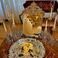 آینه ونیزی مدل مستطیل تاج دار