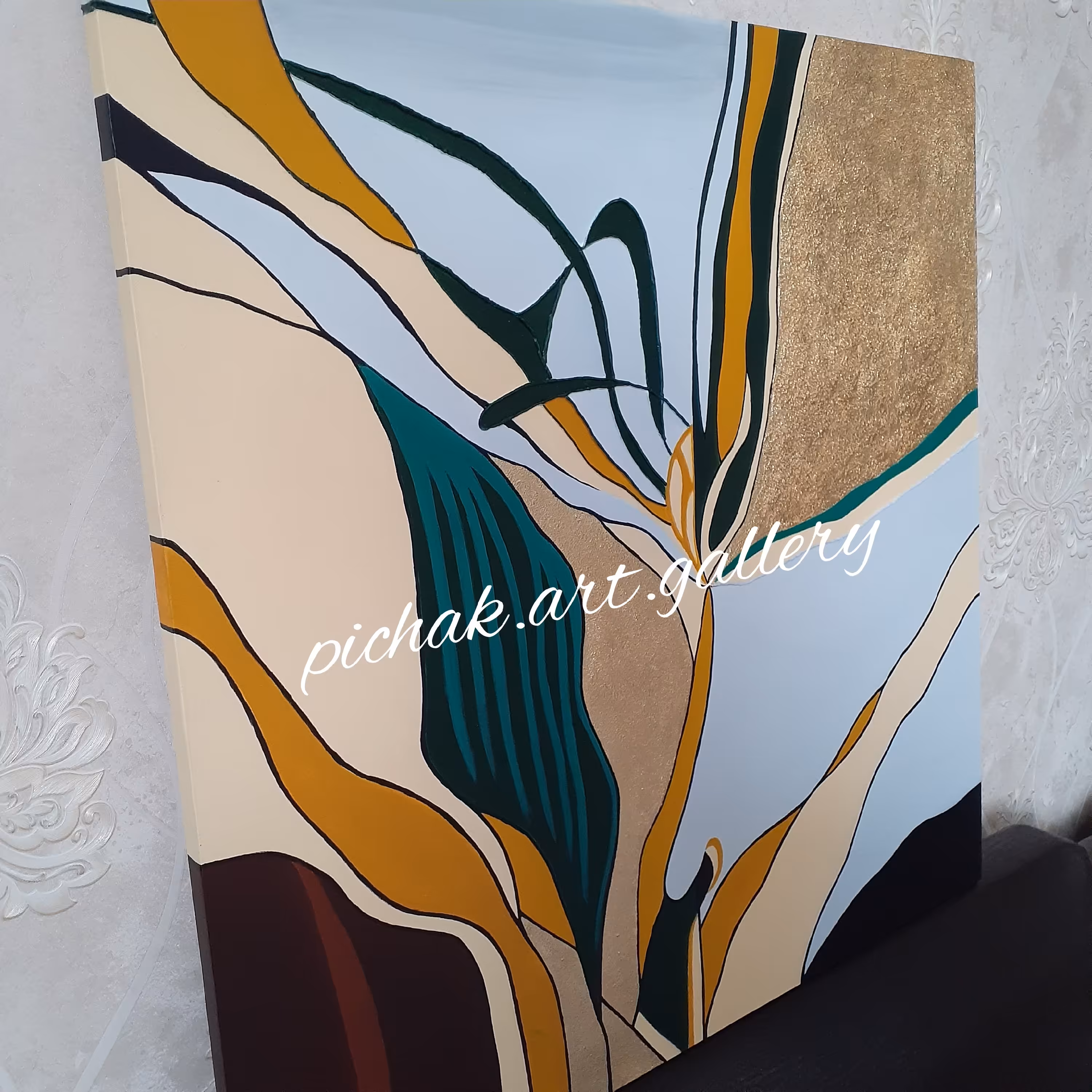 تابلو دکوراتیو  دست ساز  دو تکه ابعاد هر تکه 70 در 70 (پس کرایه)