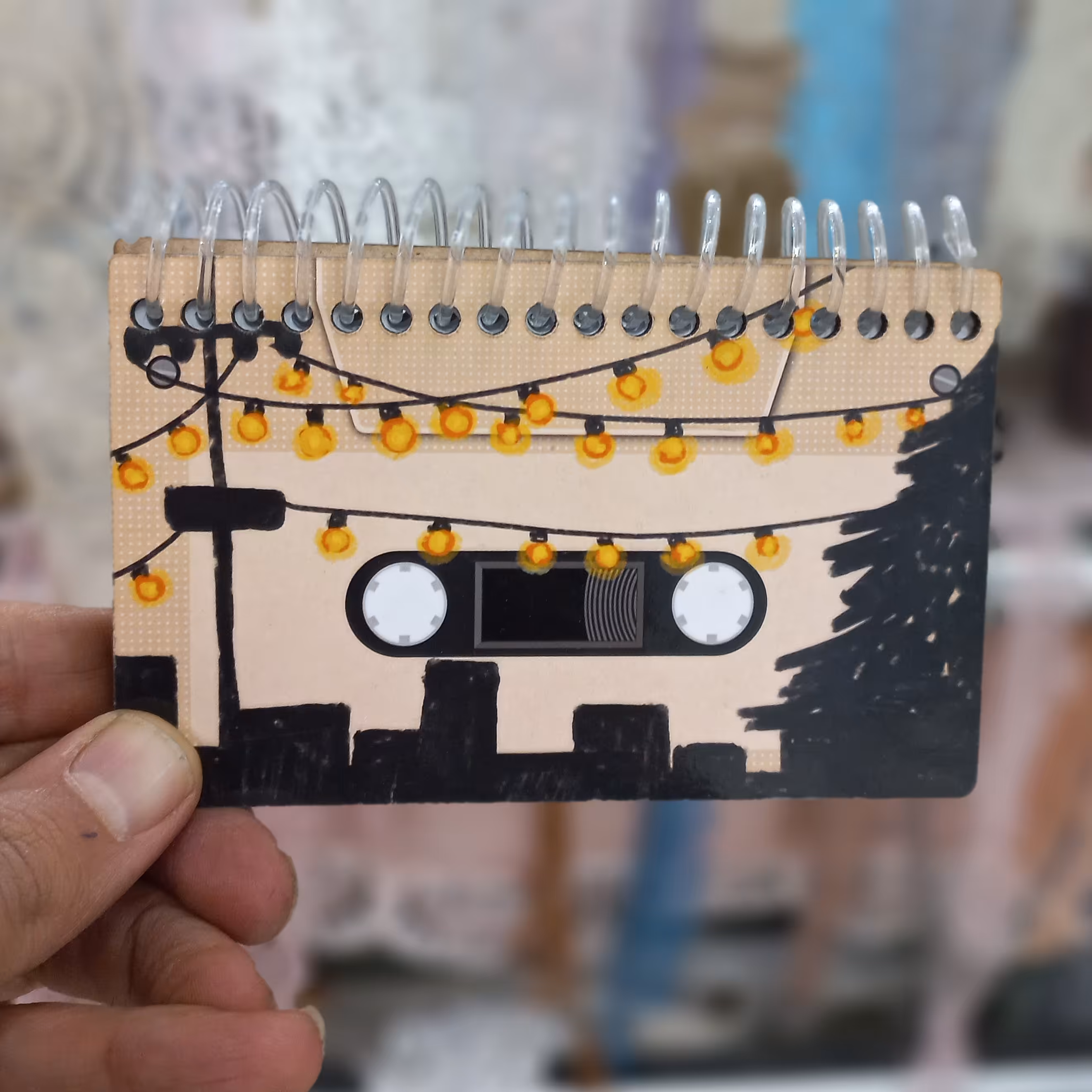 دفترچه یادداشت سیمی فانتزی طرح جشن وسرور