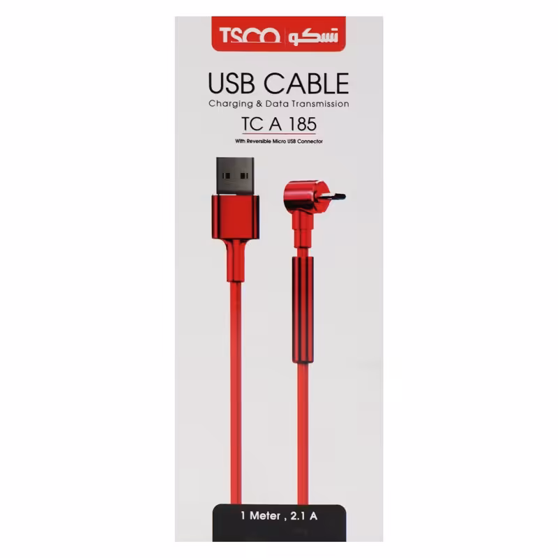 کابل شارژ Micro USB تسکو مدل TCA 185- مدل  TC 185 - مدل TCA185 - مدل TC185