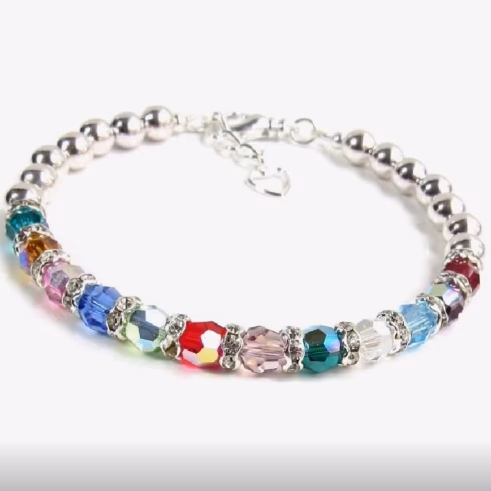 دستبند کریستال شیشه ای