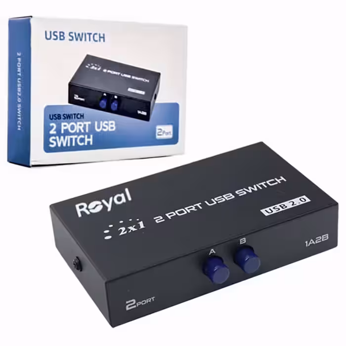 سوییچ 2 به 1 پرینتر دستی رویال Royal 1A2B