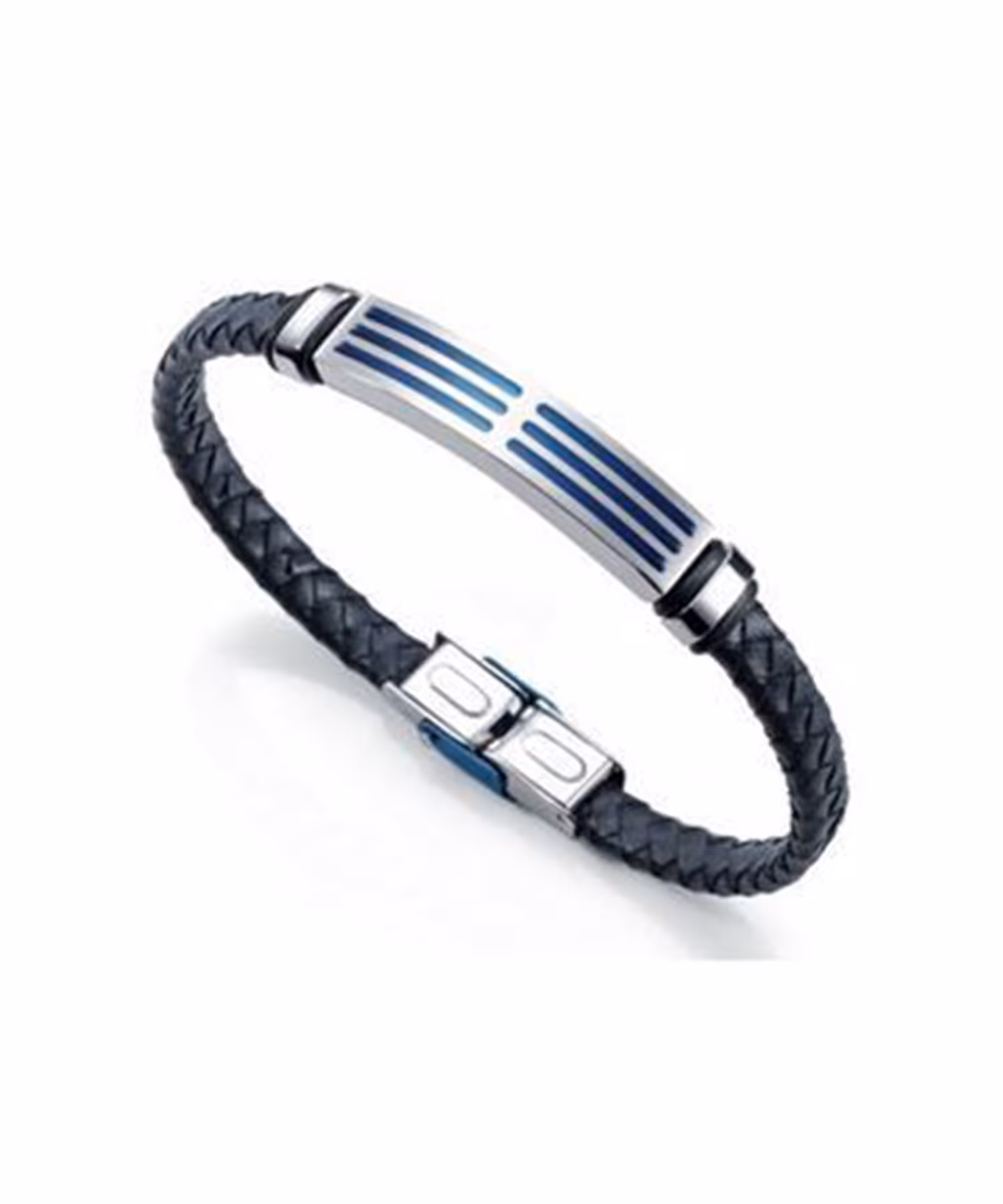 دستبند استیل و چرم مردانه و زنانه ویسروی, کد 6374P09013