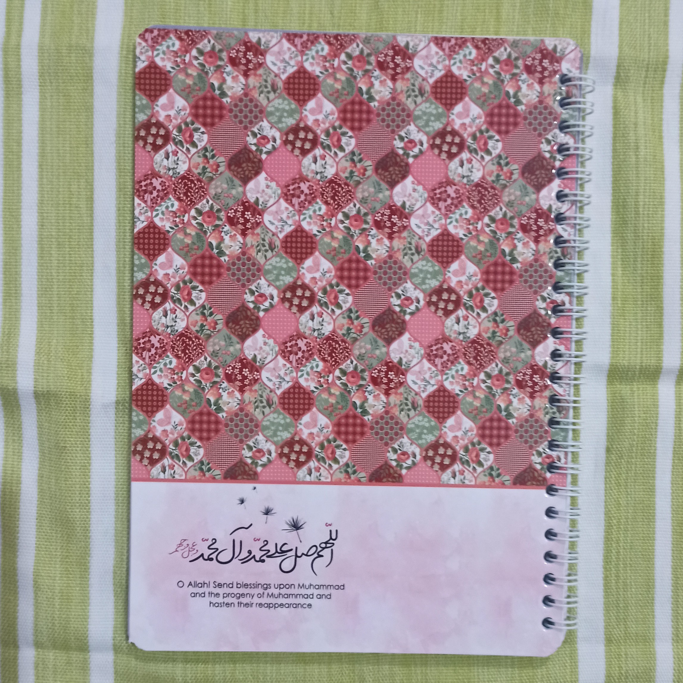 دفتر مشق سیمی فنر دوبل طرح سنتی 100 برگ