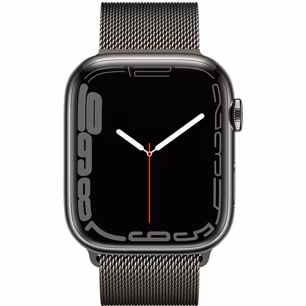 اپل واچ سری 7 سلولار بدنه استیل Graphite با بند Graphite Milanese Loop مردانه 45 میلیمتری - Hiapple.ir