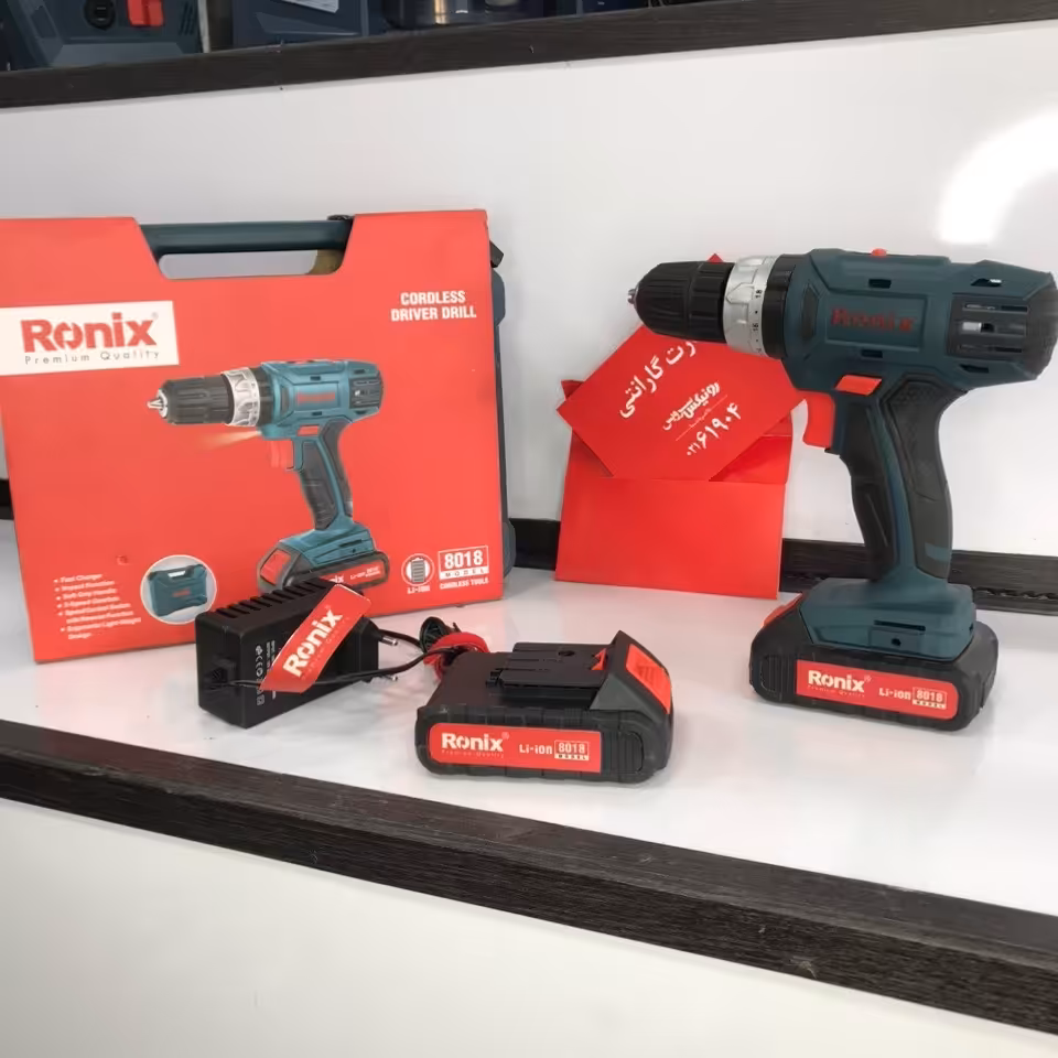 دریل شارژی چکشی (صنعتی)18ولت مدل 8018