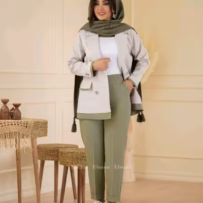 ست کت و شلوار لنینت مدل سونار