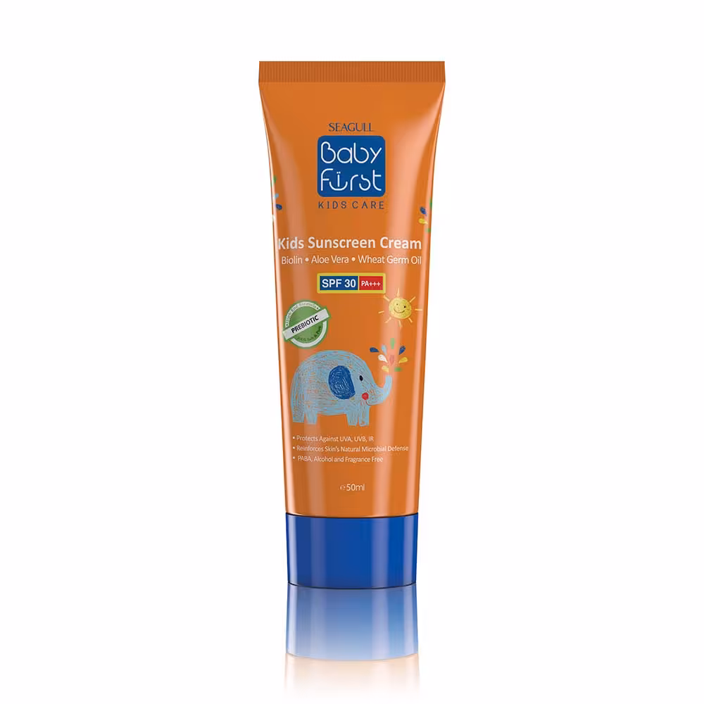 اسپری ضدآفتاب کودکان SPF 30 بیبی فرست baby first سی گل 50 میلی لیتر
