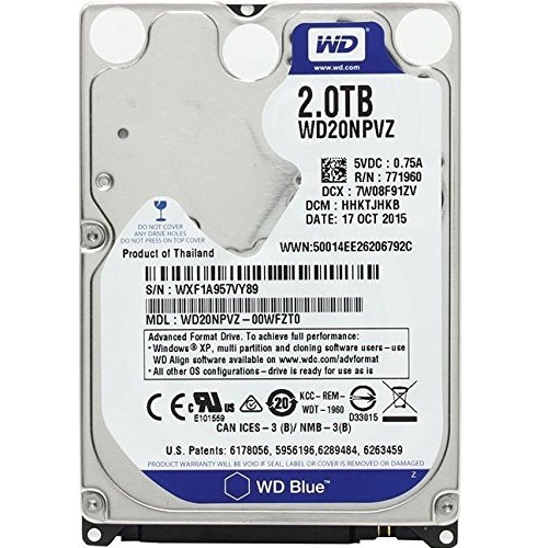 هارد دیسک لپ تاپ وسترن دیجیتال سری Blue 2TB