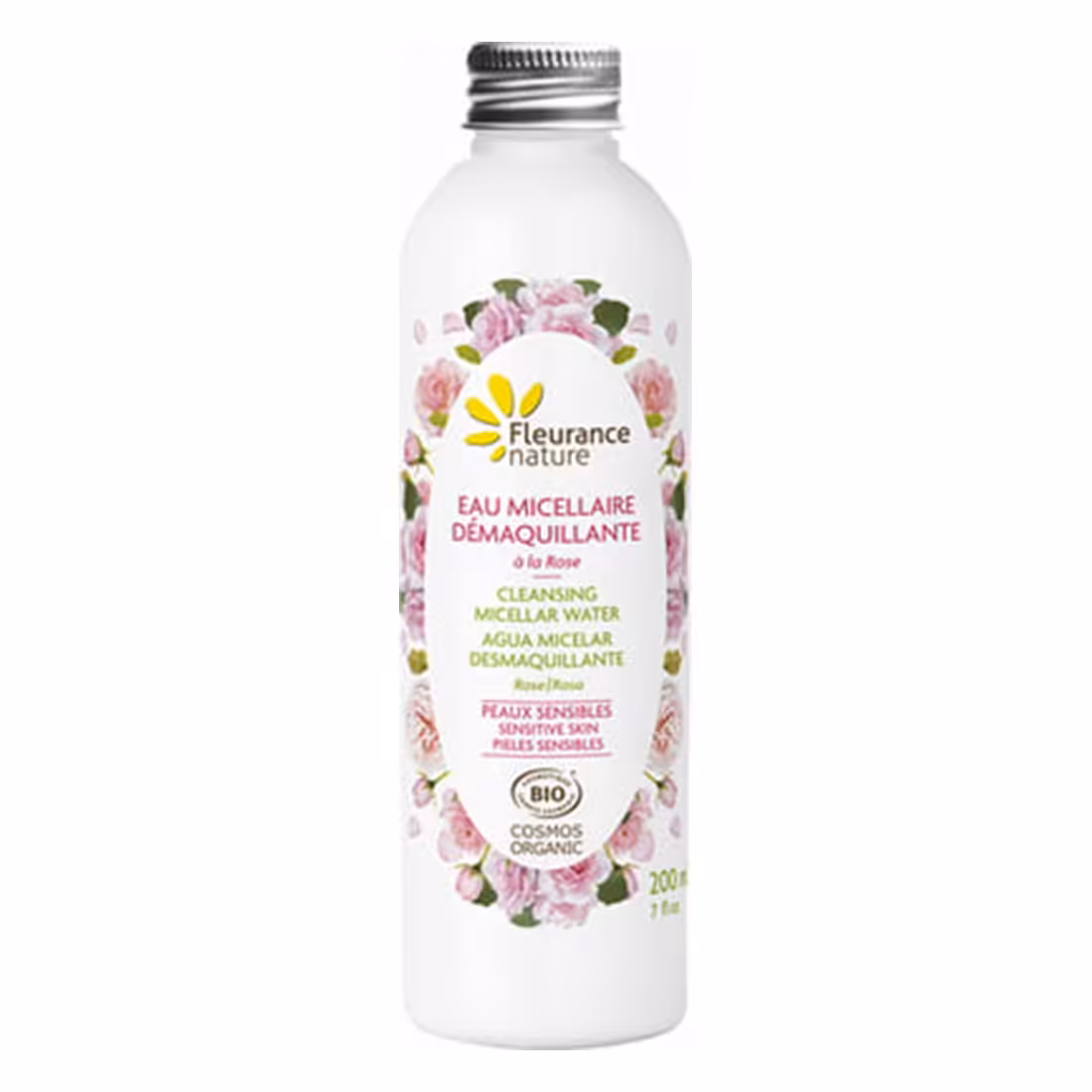 محلول پاک کننده آرایش طبیعی و ارگانیک فلورانس حاوی عصاره گل رز حجم 200 میل (164590)