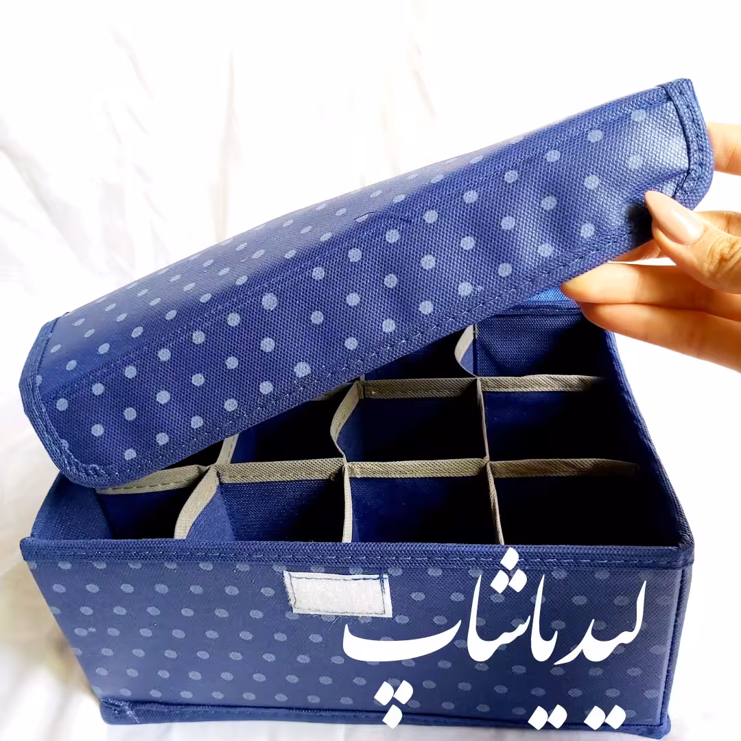 باکس جوراب و روسری درب دار 12 خانه داخل کمدوکشو لباس