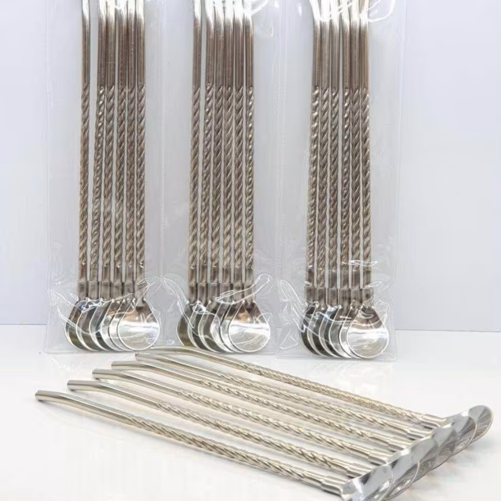 نی شربت خوری قاشق دار