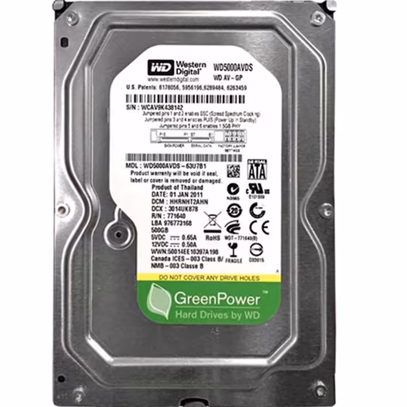 هارد دیسک 500 گیگ وسترن دیجیتال سبز