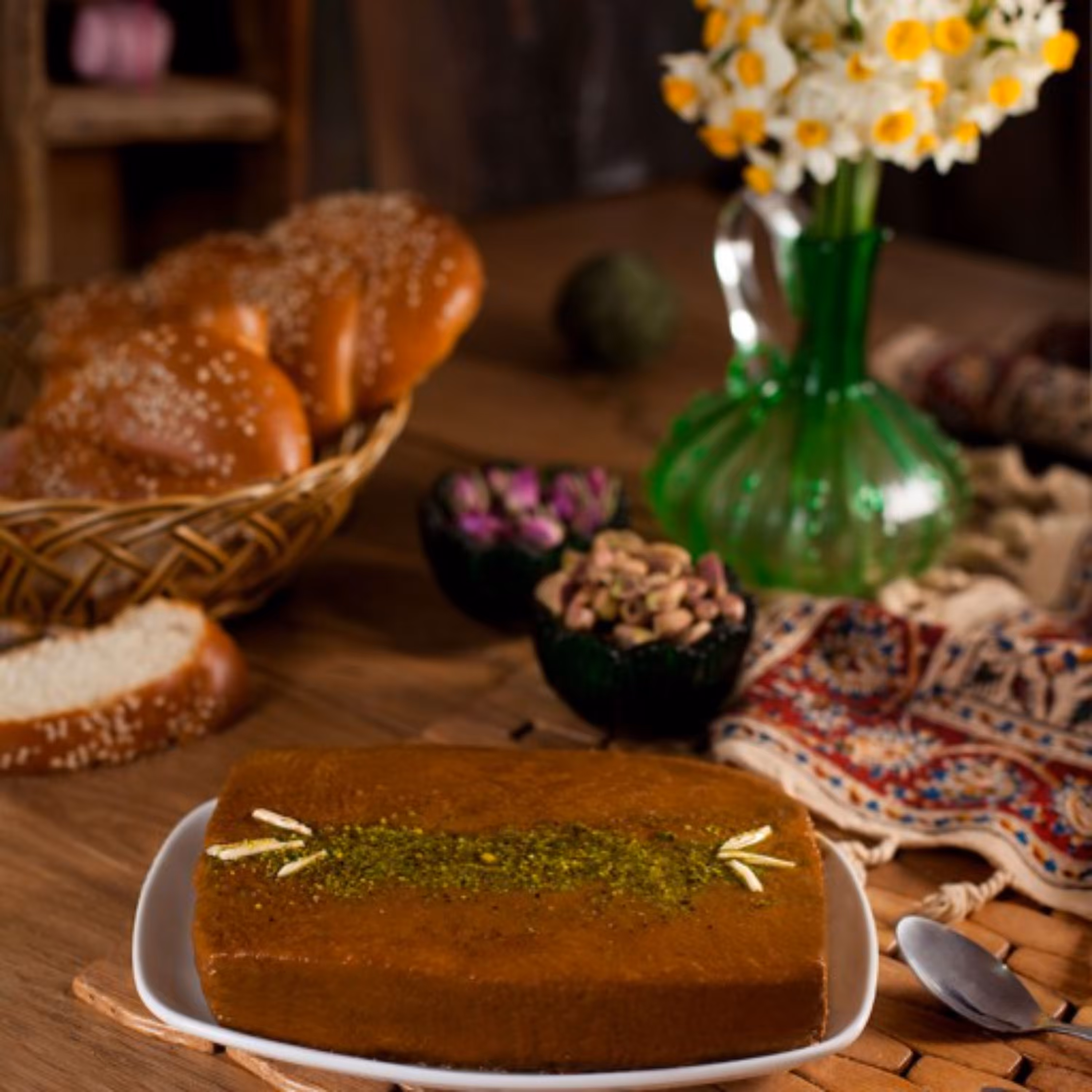 حلوای ارده ممتاز با شیره انگور رژیمی بدون شکر 800گرمی بشری-BASHARI