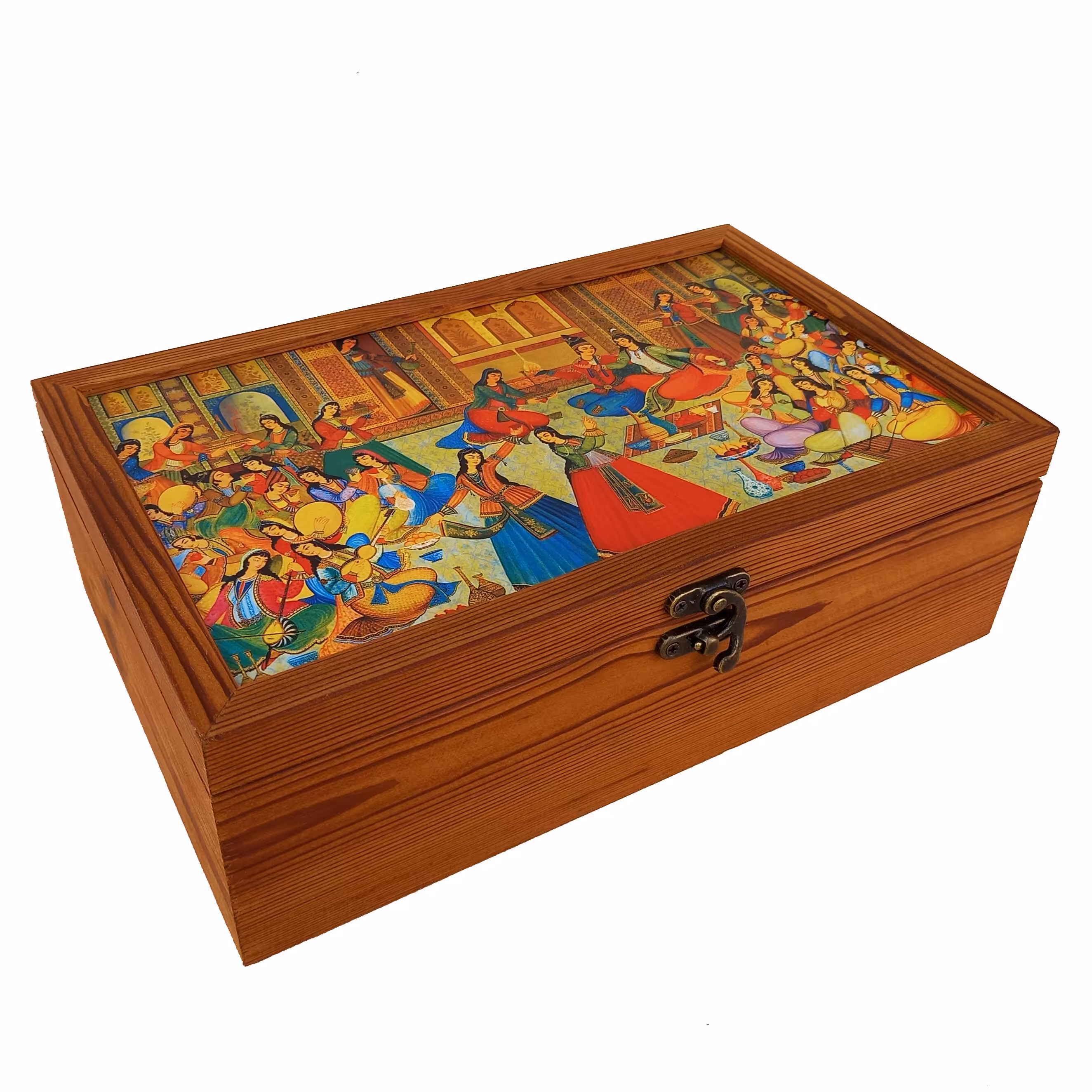 جعبه چوبی چای و دمنوش مدل E13 سایز 27در17