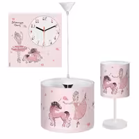 لوستر  کودک  بهمراه آباژور و ساعت دیواری Mommy طرح یونیکورن وبالرین کد GR-P-2192