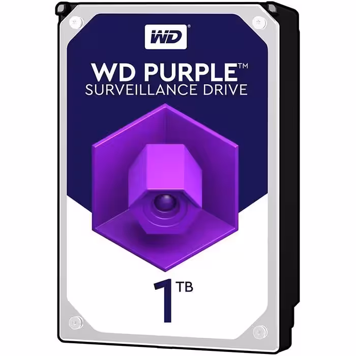 هارددیسک اینترنال وسترن دیجیتال مدل Purple WD10PURZ ظرفیت 1 ترابایت گارانتی18 ماهه در جا تعویض نو